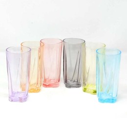 Weimei Multicolour Drinking Glass 6 Pieces