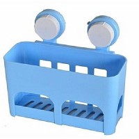 Multi-functional Wall Mount Drainage Storage Basket With Suction Cups