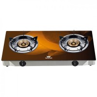 Walton WGS-3GNS1 (LPG / NG) Coffee 3D Glass Top Double Burner