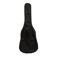 Acoustic Guitar Gig Bag Case Backpack with Zippered Pocket Design - Black