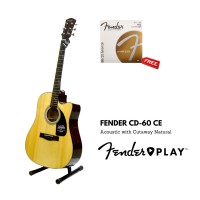 Fender CD-60CE Dreadnought Electro-Acoustic With Cutaway Natural