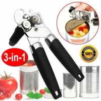 3-in-1 Stainless Steel Tin Opener Cordless Tin Opener With Lids Off Jar Opener And Bottle Opener In One Stainless Steel Can Opener