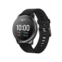 Haylou LS05 Solor Smart Fitness Tracker Watch 12 Sport Modes IP68 Waterproof 30 Days Of Standby Global version- Black