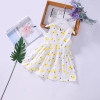 Children's Dresses, Summer Clothes, Small and Medium-Sized Children's Skirts, Korean Version, Cute Printing, Multi-Color Little Girls' Skirts, Girls' Dresses