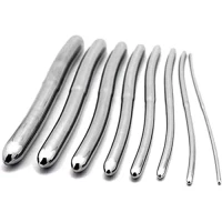 Silver Stainless Steel Double Ended Hagar Dilator Sounds Gynecology Instruments , Combo Set of 8 Pcs