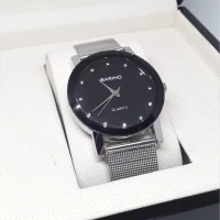 BARIHO Casual Luxury Stainless Steel Quartz Analog Wrist Watch For Women (Black)