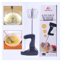 Manual Hand Blender Stainless Steel Whisk with Plastic Handle