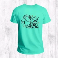 Eid Al Adha Eid Mubarak Synthetic T-shirt for Men Digital Print T-Shirts