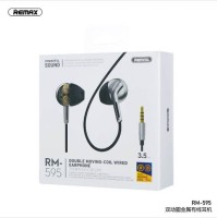 Original Remax RM-595 Double Moving-Coil Wired Earphone